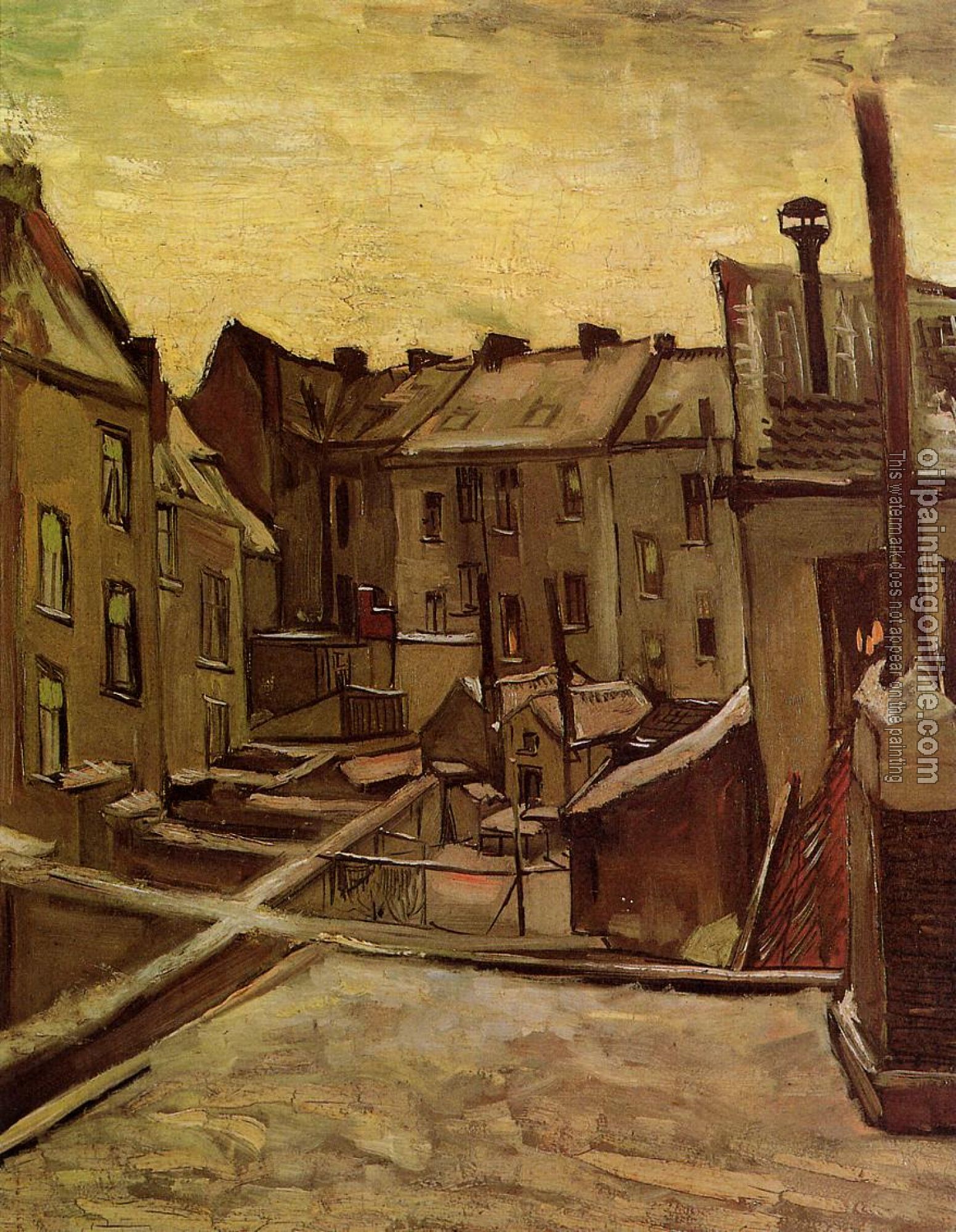 Gogh, Vincent van - Backyards of Old Houses in Antwerp in the Snow
